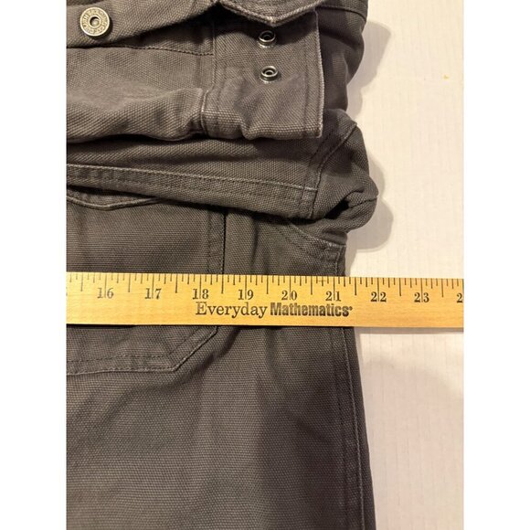 Duluth Trading Co. Jacket Gray Snap Button Fleece Lined Barn Coat Mens S/M - Picture 14 of 16